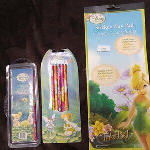 New Disney Fairies Tinkerbell & Friends  Pencils, Colored Pencils, Stickers